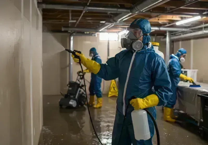 Basement Sanitization and Antimicrobial Treatment process in Plano, KY